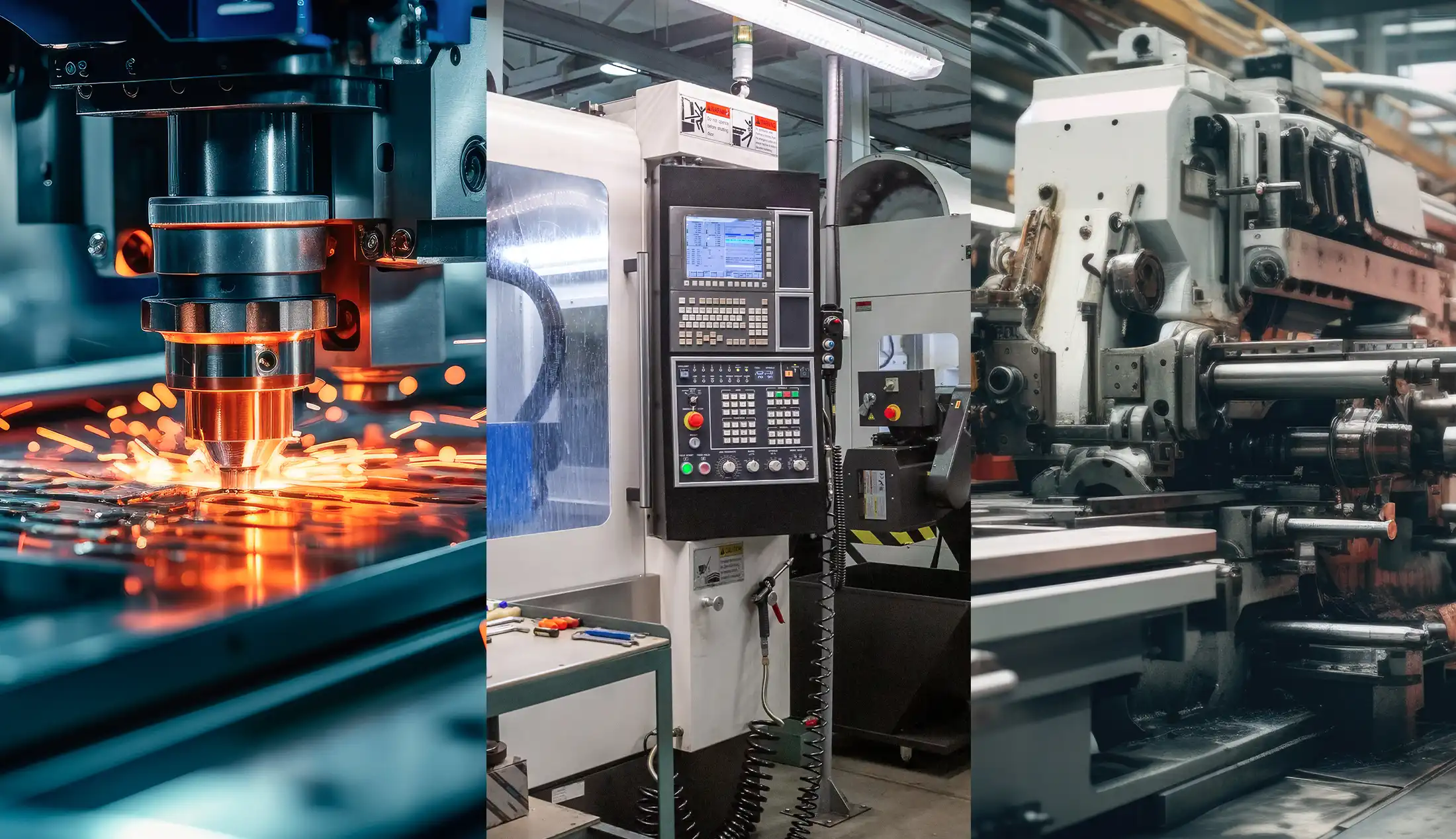 Multiple types of machines in operation